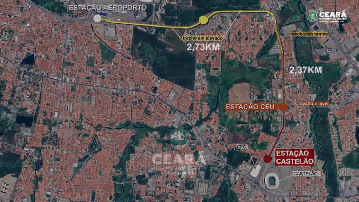 Com investimento de R$ 180 milhões, ordem de serviço para início das obras do VLT Aeroporto-Castelão é assinada pelo Governador do Ceará Elmano de Freitas