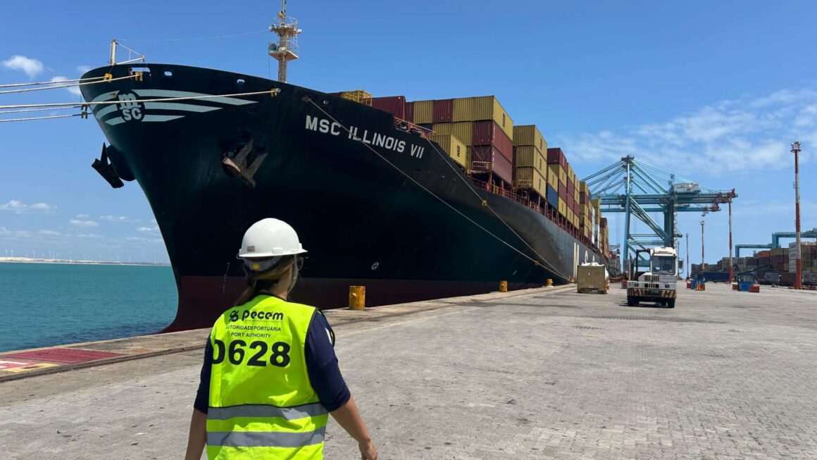 O Complexo do Pecém registrou um crescimento 37% neste ano Impulsionada por rota para a Ásia