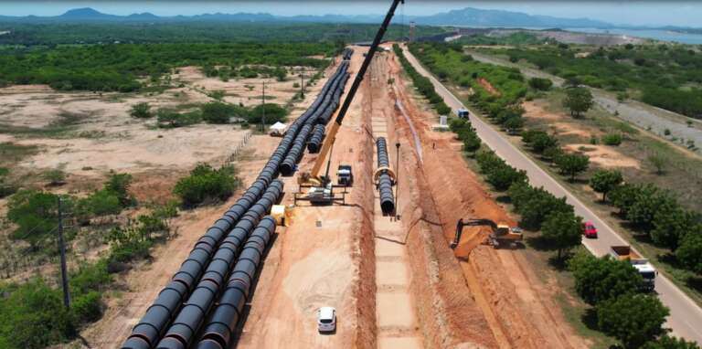 EIXÃO DAS ÁGUAS AVANÇA: OBRA ESTRATÉGICA JÁ CHEGA A 60% E ACELERA O FUTURO DO CEARÁ